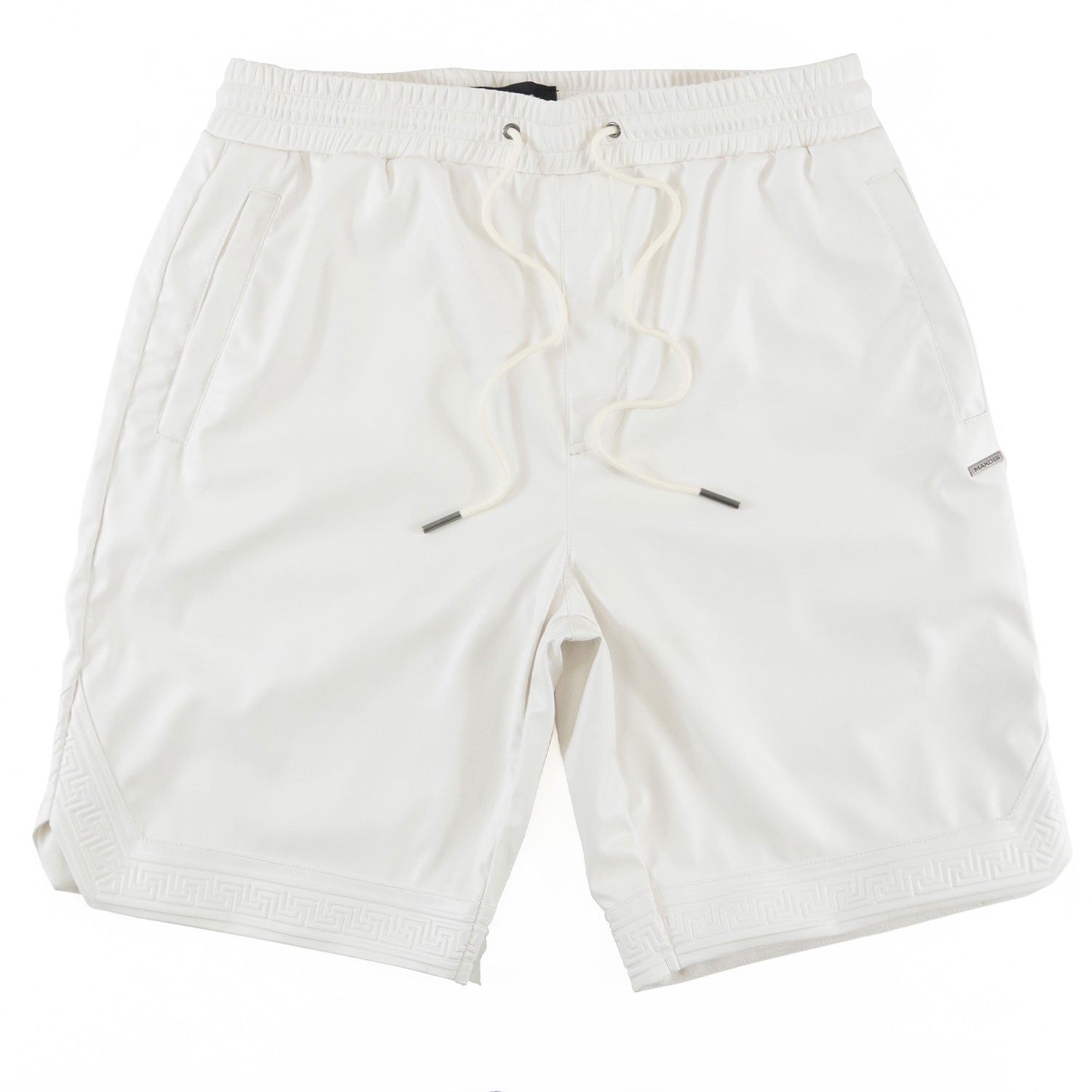 M629 Belluci Vegan Leather Shorts - White