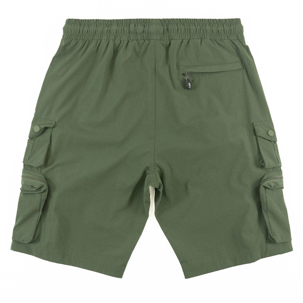 M633 Colton Nylon Spandex Cargo Shorts - Dark Olive