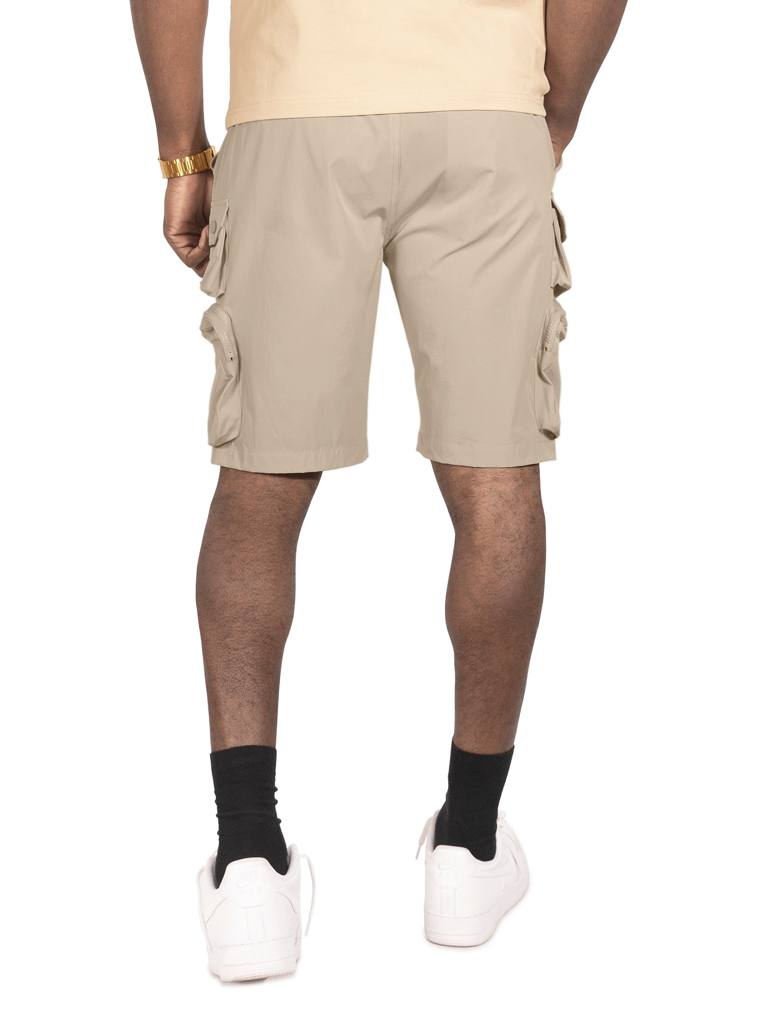M633 Colton Nylon Spandex Cargo Shorts - Khaki 25'
