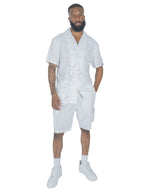 M632 Levonia Linen Shorts - White