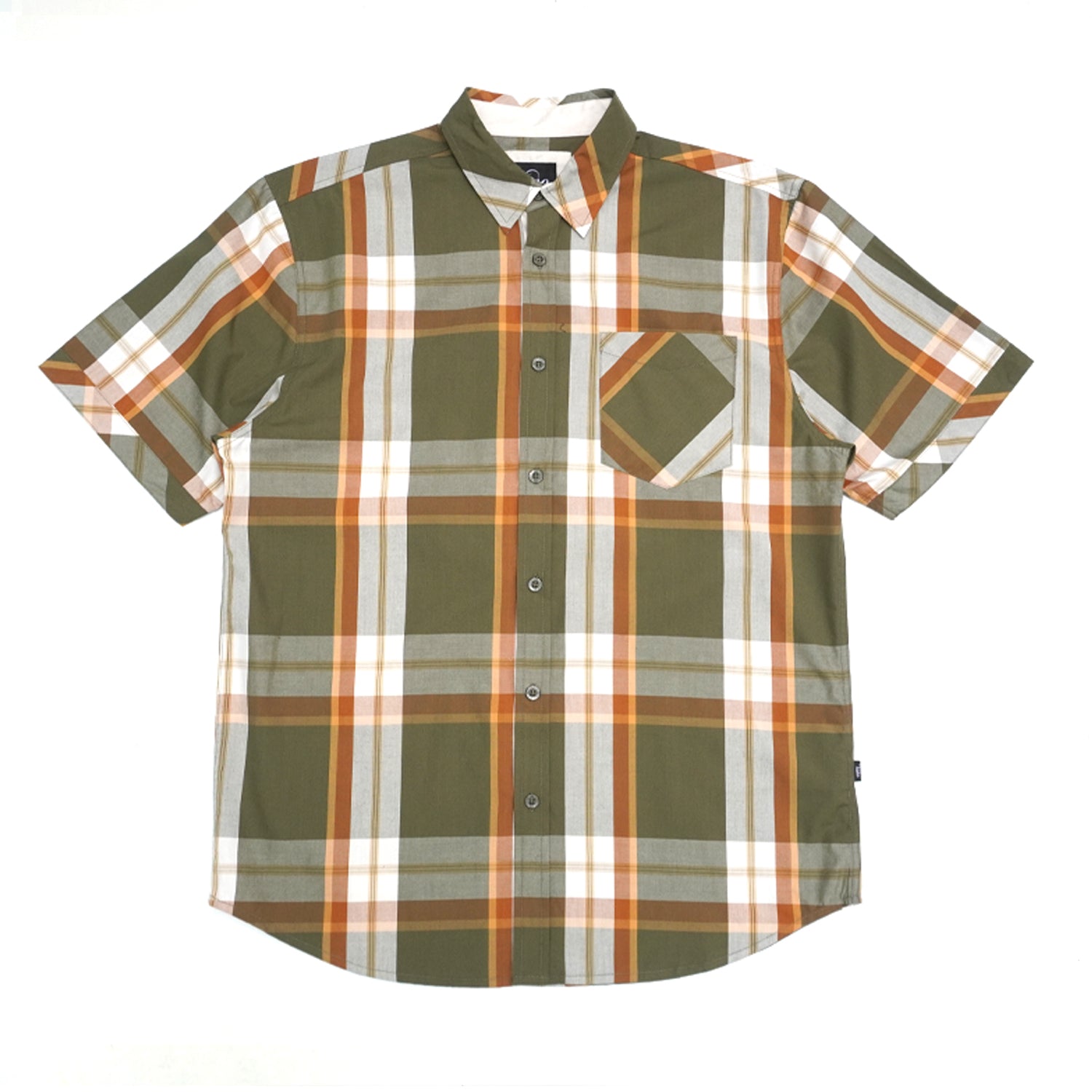 V814 Veno Button-Down Short Sleeves Shirt - Olive