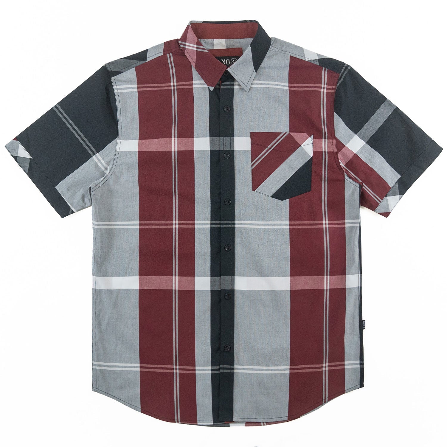 V829 Colton Plaid Shirt - Burgundy