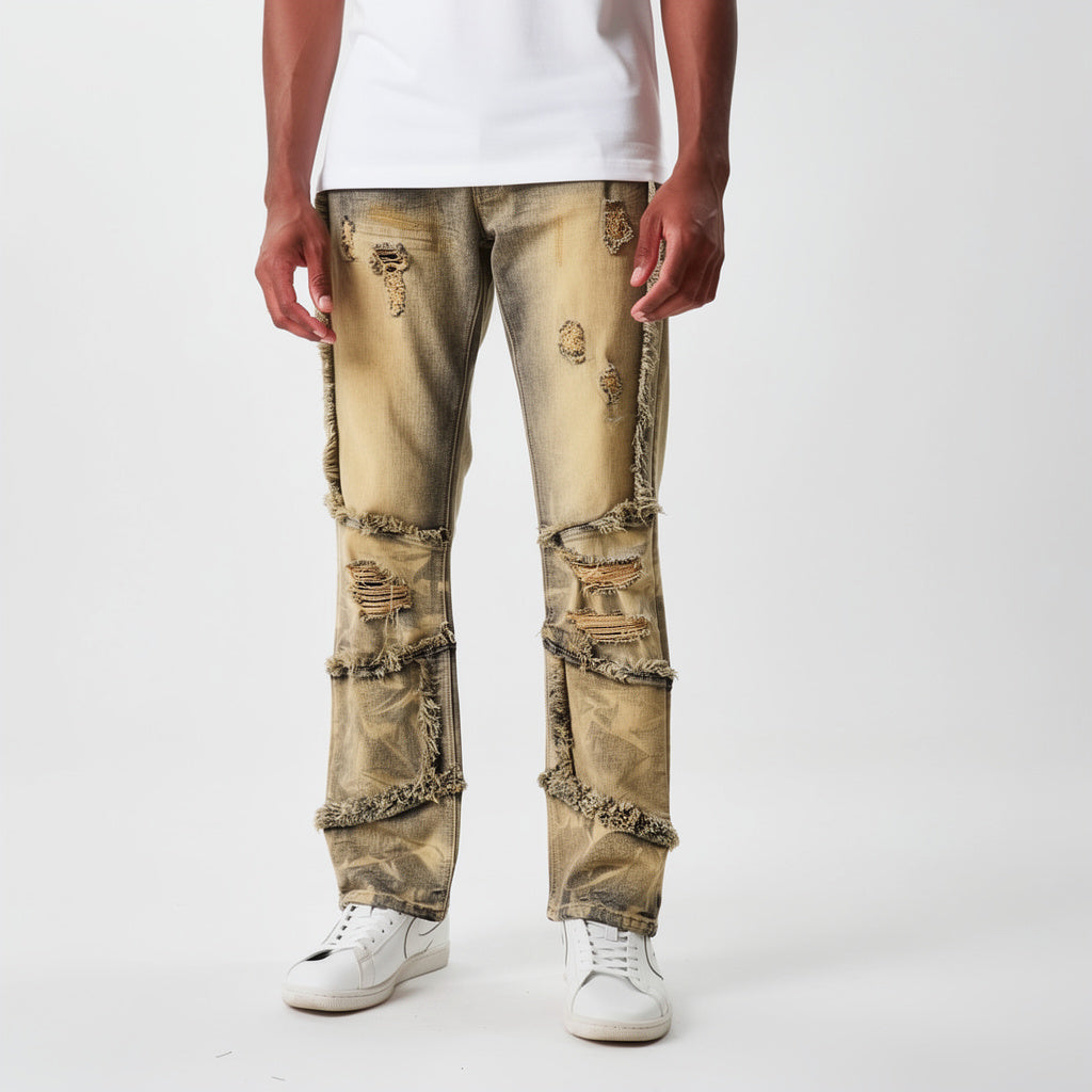 M1997 Gianos Stacked Jeans- Dirt