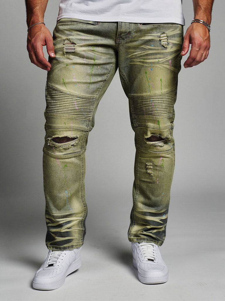 M1750 Super Sauce Biker Jeans - Dirt Wash