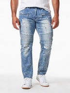 M1750 Super Sauce Biker Jeans - Light Wash