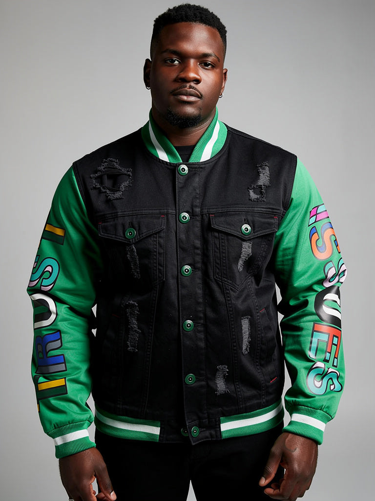 M1050 Makobi Trust Issues Denim Jacket - Black